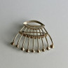 Vintage 925 Sterling Silver White & Green Jewelry Glass 