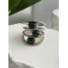 925 Sterling Silver Malachite Ring Size 7.5