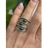 925 Sterling Silver Malachite Ring Size 7.5