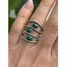 925 Sterling Silver Malachite Ring Size 7.5