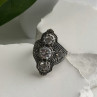Vintage 925 Sterling Silver Cz & Marcasite Ring Size 6