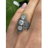 Vintage 925 Sterling Silver Cz & Marcasite Ring Size 6