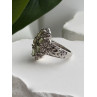 Elegant 925 Sterling Silver Peridot Ring Size 7
