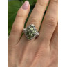 Elegant 925 Sterling Silver Peridot Ring Size 7