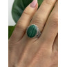 Vintage 925 Sterling Silver Malachite Ring Size 7