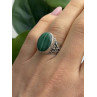 Vintage 925 Sterling Silver Malachite Ring Size 7