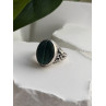Vintage 925 Sterling Silver Malachite Ring Size 7