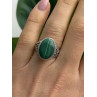 Vintage 925 Sterling Silver Malachite Ring Size 7