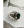Vintage 925 Sterling Silver Malachite Ring Size 7
