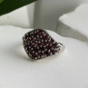 Beautiful 925 Sterling Silver Garnet Ring Size 7