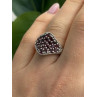 Beautiful 925 Sterling Silver Garnet Ring Size 7