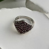 Beautiful 925 Sterling Silver Garnet Ring Size 7