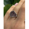 Beautiful 925 Sterling Silver Garnet Ring Size 7