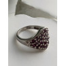 Beautiful 925 Sterling Silver Garnet Ring Size 7