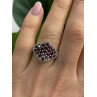 Beautiful 925 Sterling Silver Garnet Ring Size 7
