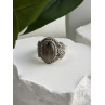 925 Sterling Silver Labradorite & Marcasite Ring Size 10