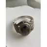 925 Sterling Silver Labradorite & Marcasite Ring Size 10