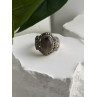 925 Sterling Silver Labradorite & Marcasite Ring Size 10