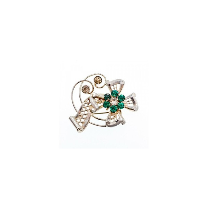 Vintage 925 Sterling Silver Jewelry Glass 