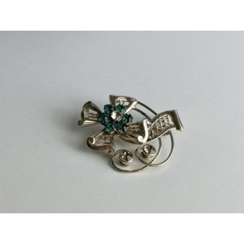 Vintage 925 Sterling Silver Jewelry Glass 