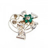 Vintage 925 Sterling Silver Jewelry Glass 