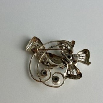 Vintage 925 Sterling Silver Jewelry Glass 