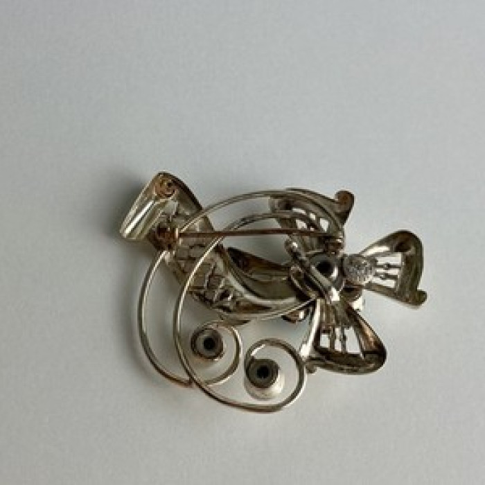 Vintage 925 Sterling Silver Jewelry Glass 