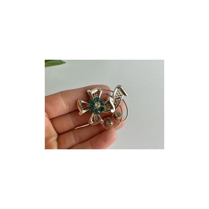 Vintage 925 Sterling Silver Jewelry Glass 