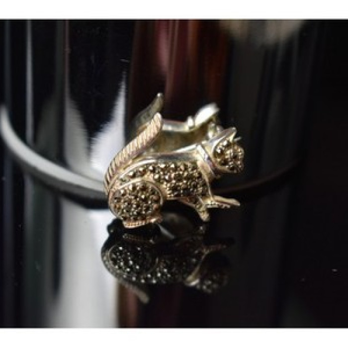 925 Sterling Silver Black Quartz (Morion) 