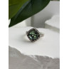 925 Sterling Silver Cushion-Cut Green Peridot Ring Size 5.5