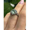 925 Sterling Silver Cushion-Cut Green Peridot Ring Size 5.5