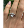 925 Sterling Silver Beryl & Garnet Ring Size 6.5