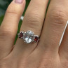 925 Sterling Silver Beryl & Garnet Ring Size 6.5