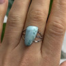 925 Sterling Silver Larimar Ring Size 8.5