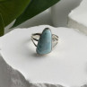 925 Sterling Silver Larimar Ring Size 8.5