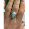 925 Sterling Silver Larimar Ring Size 8.5