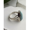 925 Sterling Silver Larimar Ring Size 8.5