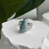 925 Sterling Silver Larimar Ring Size 8.5
