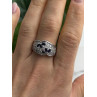 925 Sterling Silver Sapphire & Beryl Ring Size 10