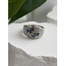 925 Sterling Silver Sapphire & Beryl Ring Size 10