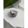 925 Sterling Silver Sapphire & Beryl Ring Size 10
