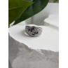 925 Sterling Silver Sapphire & Beryl Ring Size 10