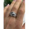 925 Sterling Silver Sapphire & Beryl Ring Size 10