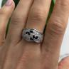 925 Sterling Silver Sapphire & Beryl Ring Size 10