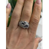 925 Sterling Silver Sapphire & Beryl Ring Size 10