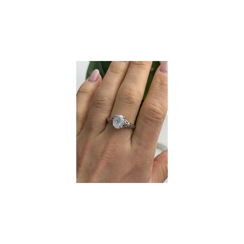 Djoy 925 Sterling Silver Moonstone Ring Size 9