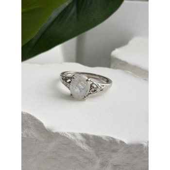 Djoy 925 Sterling Silver Moonstone Ring Size 9