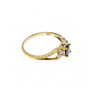 10K YELLOW GOLD BLUE SPINEL & DIAMONDS RING SIZE 8