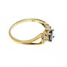 10K Yellow Gold Blue Spinel & Diamonds Ring Size 8