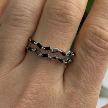 Bomb Party 925 Sterling Silver Tourmaline Ring Size 10
